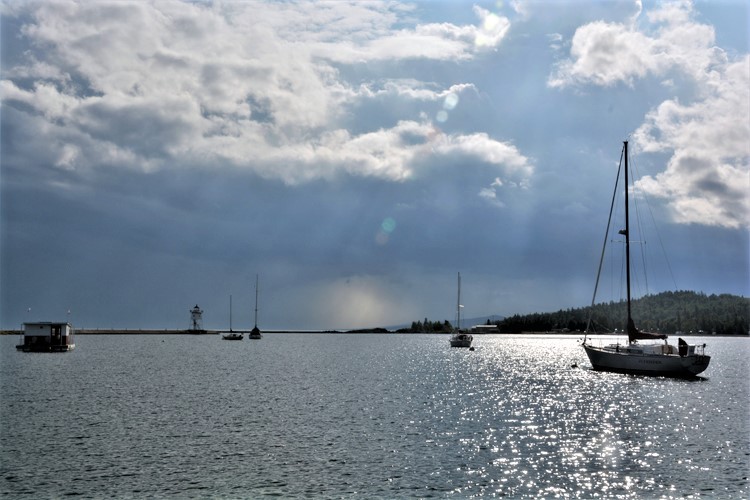 boats on calm water